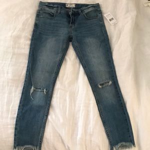 free people mid stone skinny jeans